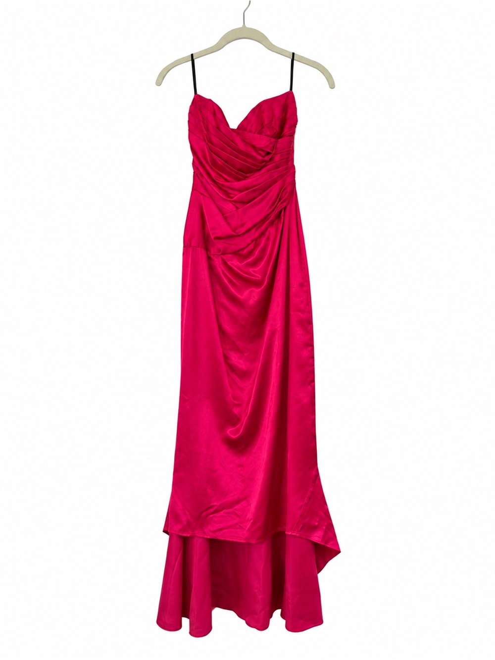 Vintage Gunne Sax Jessica McClintock Red Satin Formal Gown 3/4